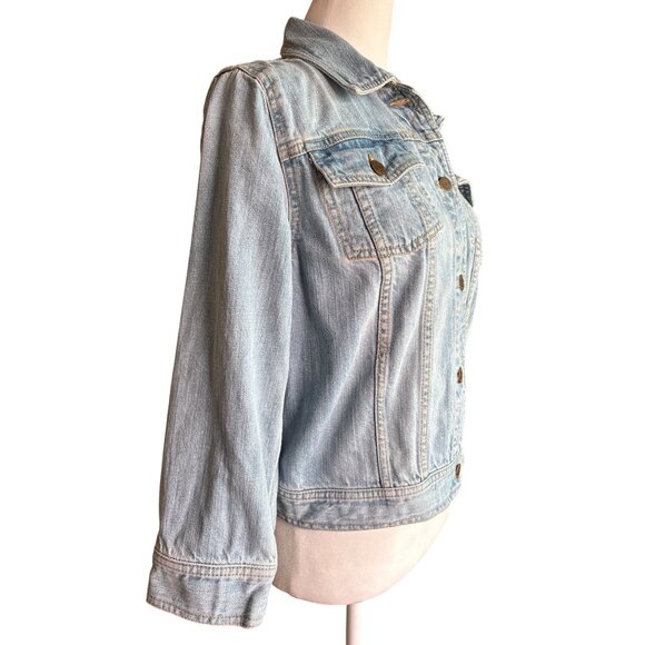 Ralph Lauren Jeans Co LRL Jean Jacket Size Medium Light Wash 100% Cotton Boho - Picture 5 of 9